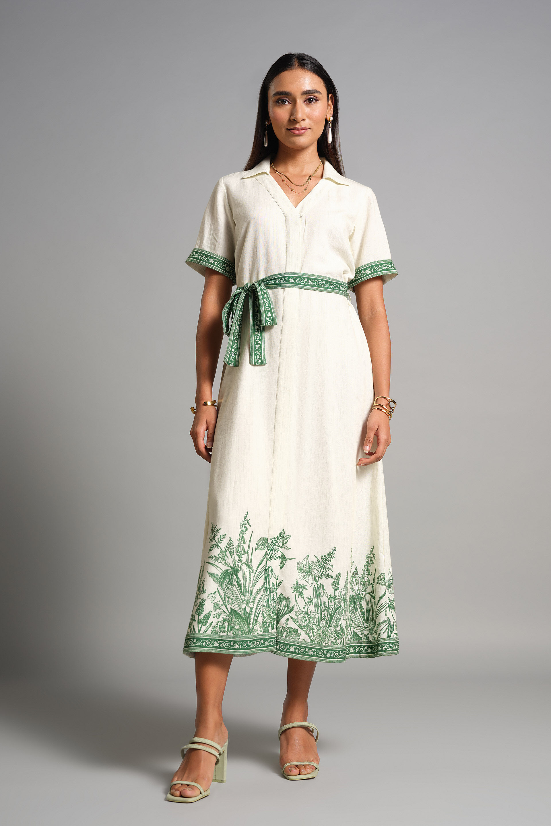 Roselyne Dress, Cream, image 1